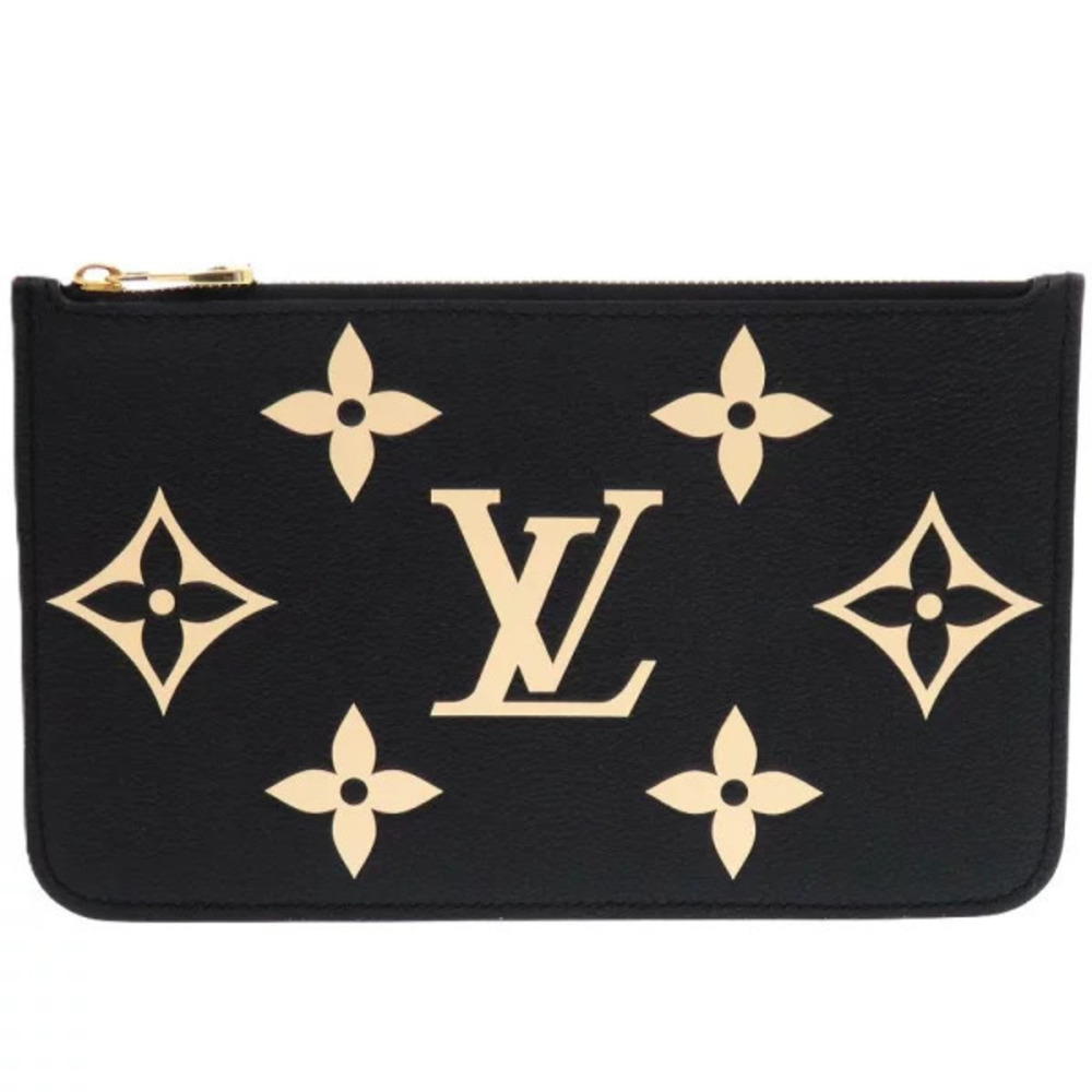 Louis Vuitton Neverfull Pouch Clutch Empreinte Monogram Noir Black LV Black